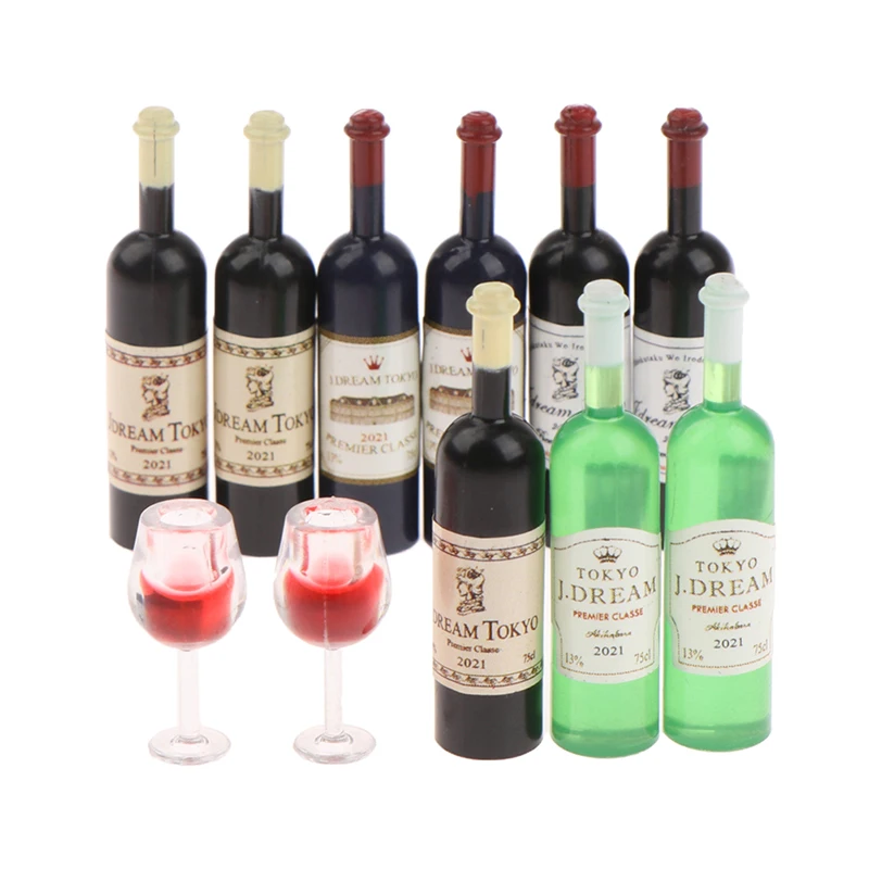 

2/3 шт., набор миниатюрных бокалов для кукольного домика, 1/12