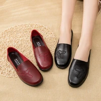 leather loafers women luxury brand breathable flats shoes women spring autumn slip on casual loafers moccasins plus size 41
