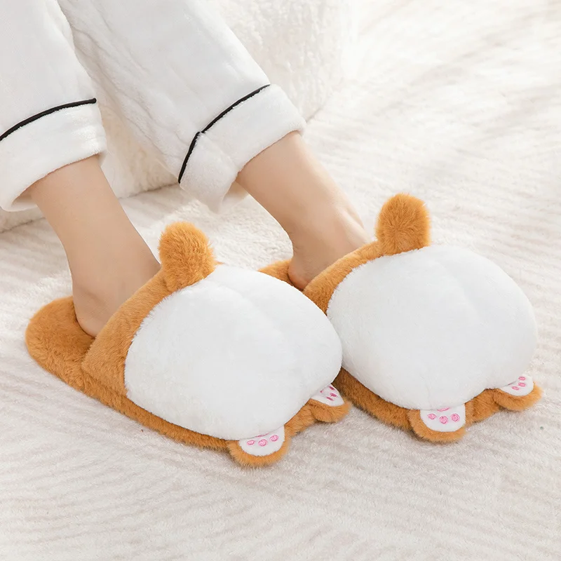

New Corgi Soft Stuffed Animals Man Woman Couple Winter Shoes Cotton Gifts Corgi Dog Plush Toys Cute Christmas Gift