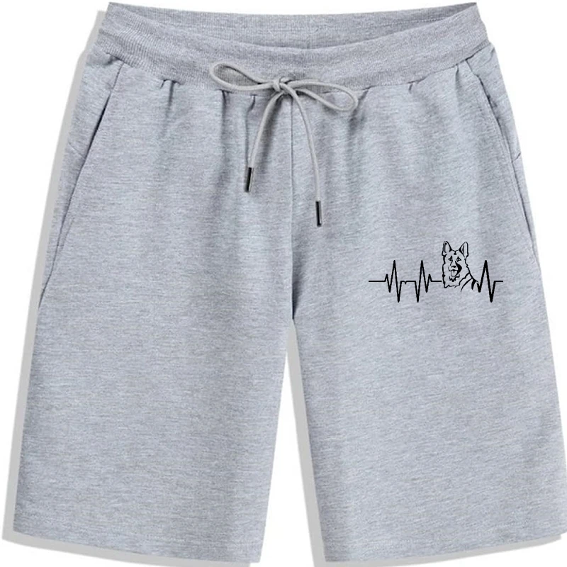 

German Shepherd Heartbeat shorts for men Printed Cotton Men'S printing Hipster Men Shorts shorts for men shorts Print printing S