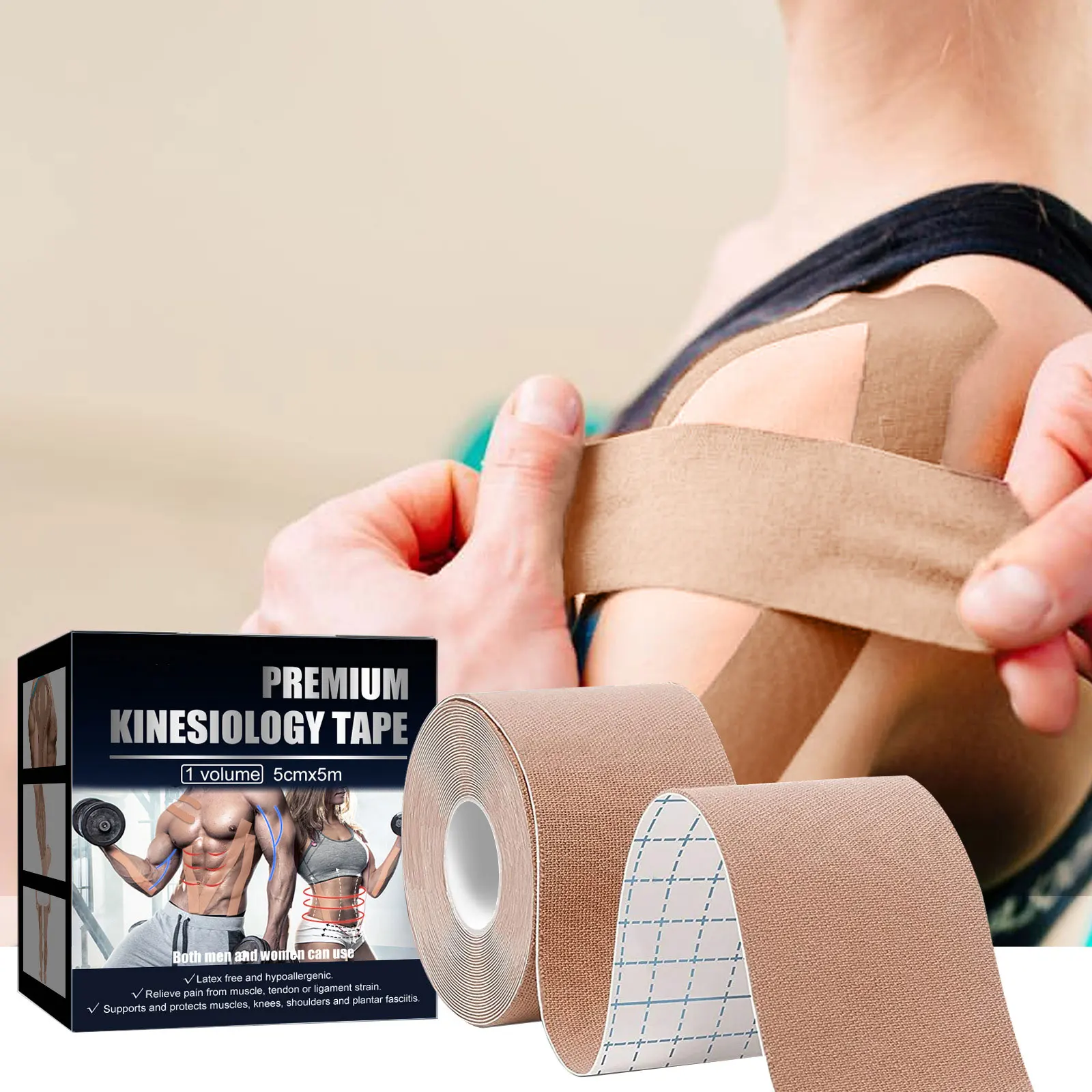 

Skin-Friendly Breathable Sports Tape Brace Support Elbow Protector Wristbands for Women Man Fitness Accessories