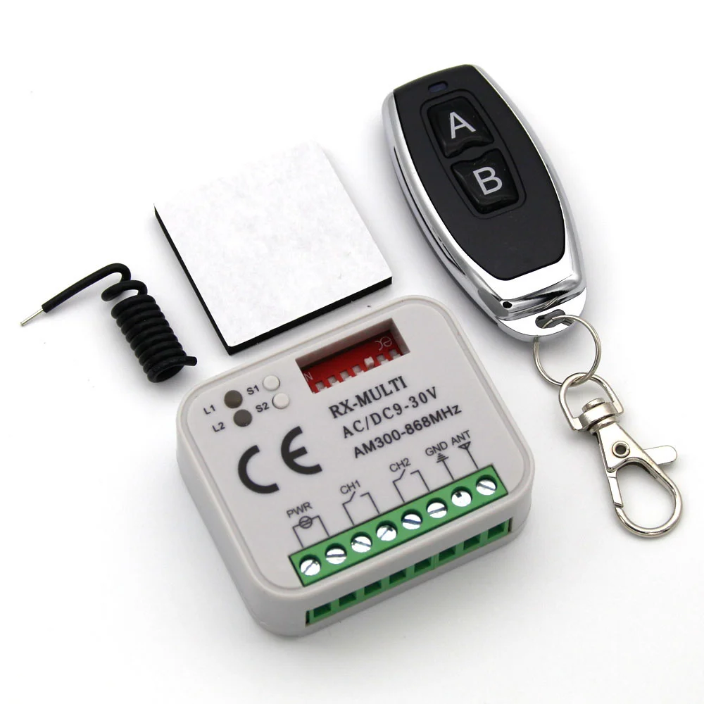 

Garage door remote control receiver, 433MHz equipment, RX multi, 868-300mhz, AC / DC 9-30v, control transmitter