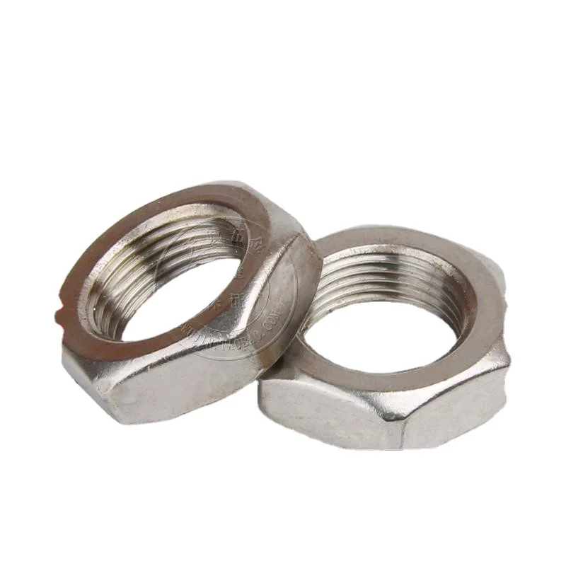 

5~20Pcs GB6173 DIN439 M6-M20 SUS304 Stainless Steel Hexagon Thin Nuts Chamfered with Fine Pitch Thread M8 M10 M12 M14