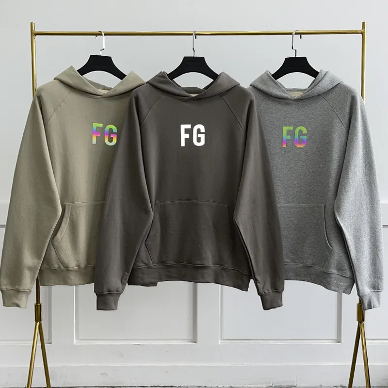 

Essentials Hoodie Latest Fashion FG Hoodie Men's and Women's Same Color FG Reflective Loose Hip Hop High Street Fashion Sweater
