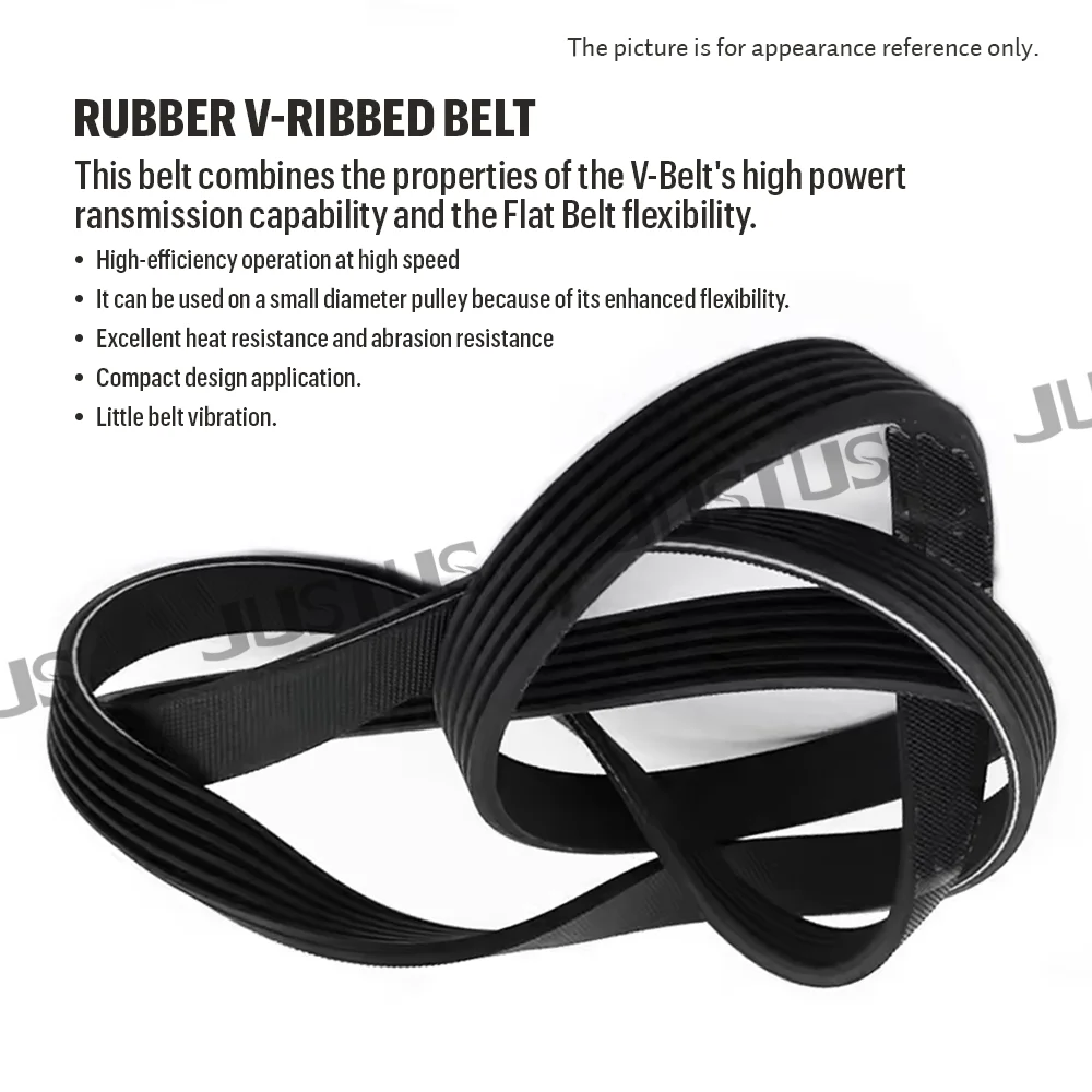 Фото Резиновый многоручьевой ремень PK V-Ribbed (4PK-12PK), длина=PK1580-PK1850, для промышленных трансмиссионных ремней, бесплатная доставка №4
