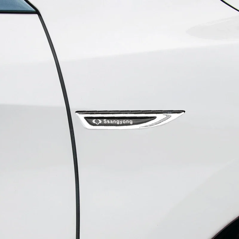 2 шт. металлические наклейки на крыло автомобиля для SSANG YONG Actyon Rexton Kyron Korando Rodius