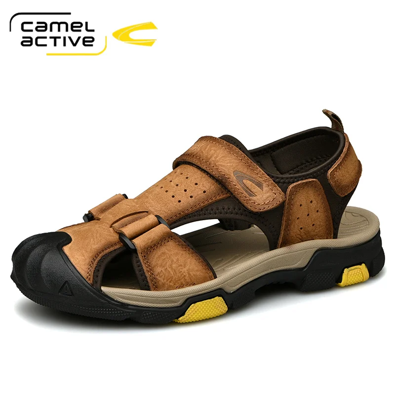 Camel Active 2022 New High Quality Summer Men Sandals GENUINE Leather Comfortable Gladiator Men Shoes Fashion Casual Shoes
