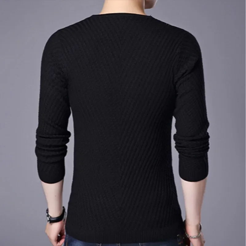 Свитшот мужской облегающий однотонный Модный пуловер в стиле Харадзюку размеры