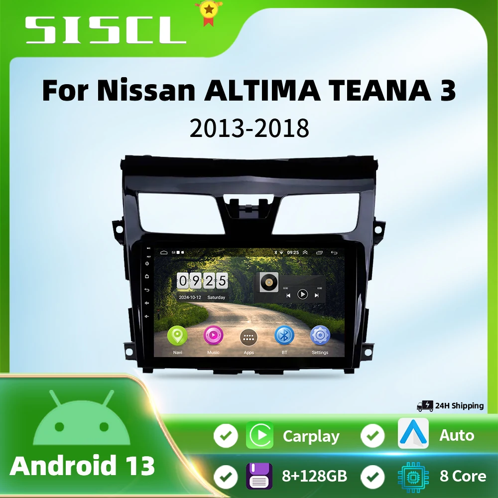 Android 13 Carplay Радио для Nissan ALTIMA TEANA 3 2013-2018 GPS Автомобильный видеоплеер Auto WIFI BT