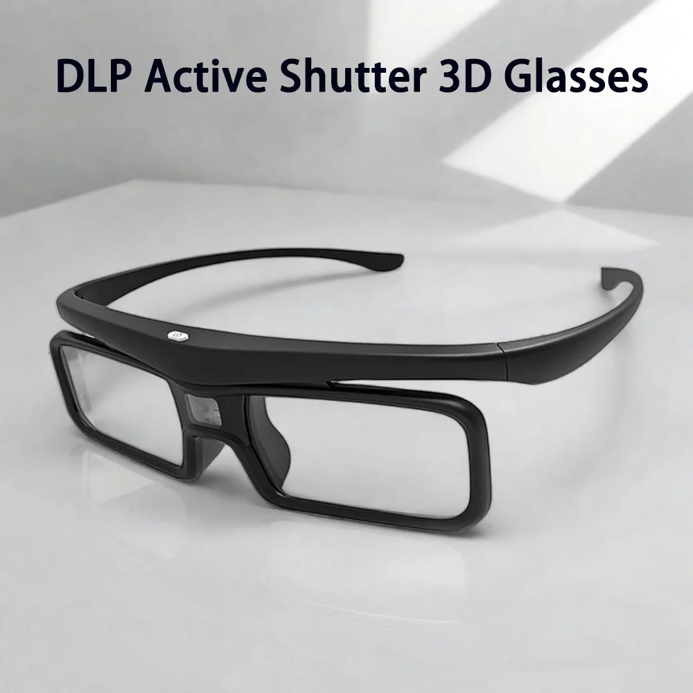 Фото Новые 3D-очки DLP Link с активным затвором, перезаряжаемые через USB, для домашнего кинотеатра и DLP-проекторов (не подходят для всех телевизоров) №1