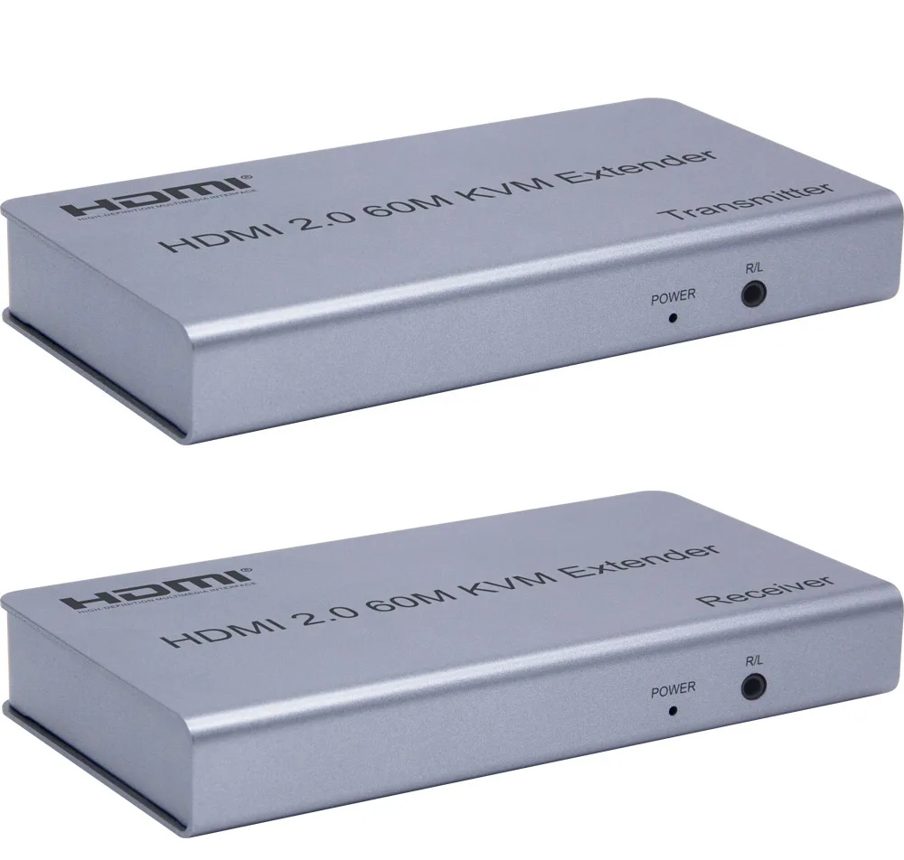 60M 4K 60hz HDMI 2 0 удлинитель KVM от Cat 5e 6 RJ45 сетевой кабель TX RX поддержка сенсорного