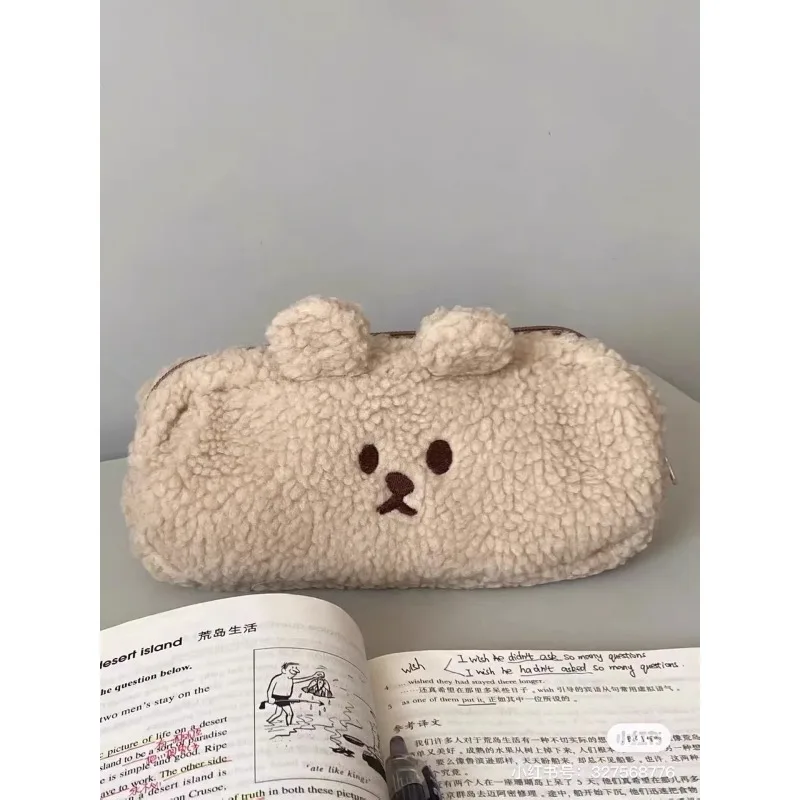 

Cartoon Anime Cute Plush Large Capacity Lamb Brush Bag Multifunctional Storage Bag for Children's Birthday Gifts