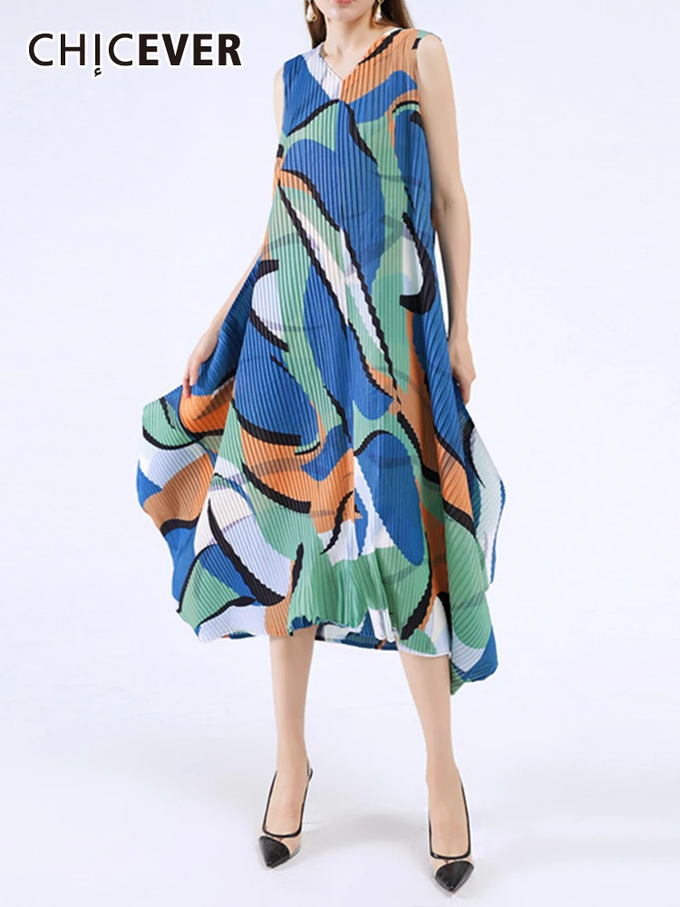 

CHICEVER повседневные цветные платья для женщин с круглым вырезом без рукавов с высокой талией, со шнуровкой, асимметричный подол, ТРАПЕЦИЕВИДНОЕ платье для женщин