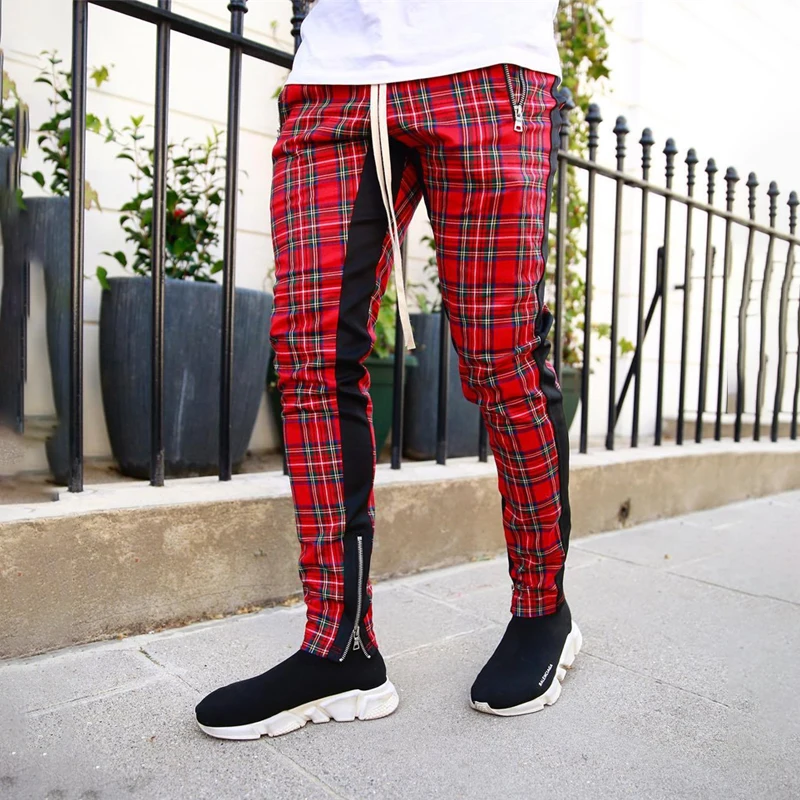 Jogger Men's Casual Pants Plaid Slim Fit Men's Trousers Fashion Streetwear Fashion Men's High Quality Trend Trousers