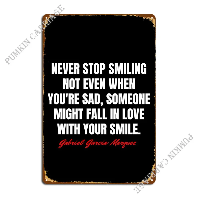 

Габриэль Гарсия котировки металлические знаки печать гаража фототаблички дизайн клуба жестяной знак плакат