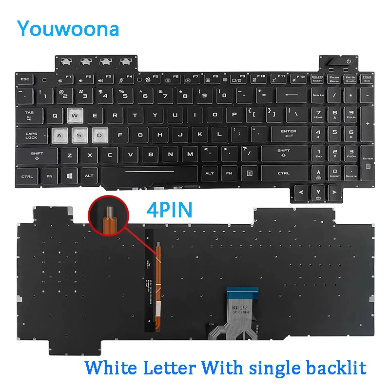 Новая оригинальная клавиатура для ноутбука ASUS Flying Fortress 5/6/7 FX95G/D FX705 FX504 FX505G FX86 FX80