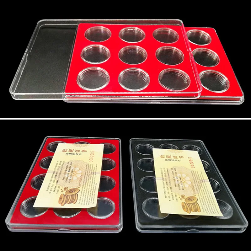

27mm Coin Storage Box Coin Holder Capsules Clear Case Box For Coin Collection Protector Coins Storage Box Medal Collect