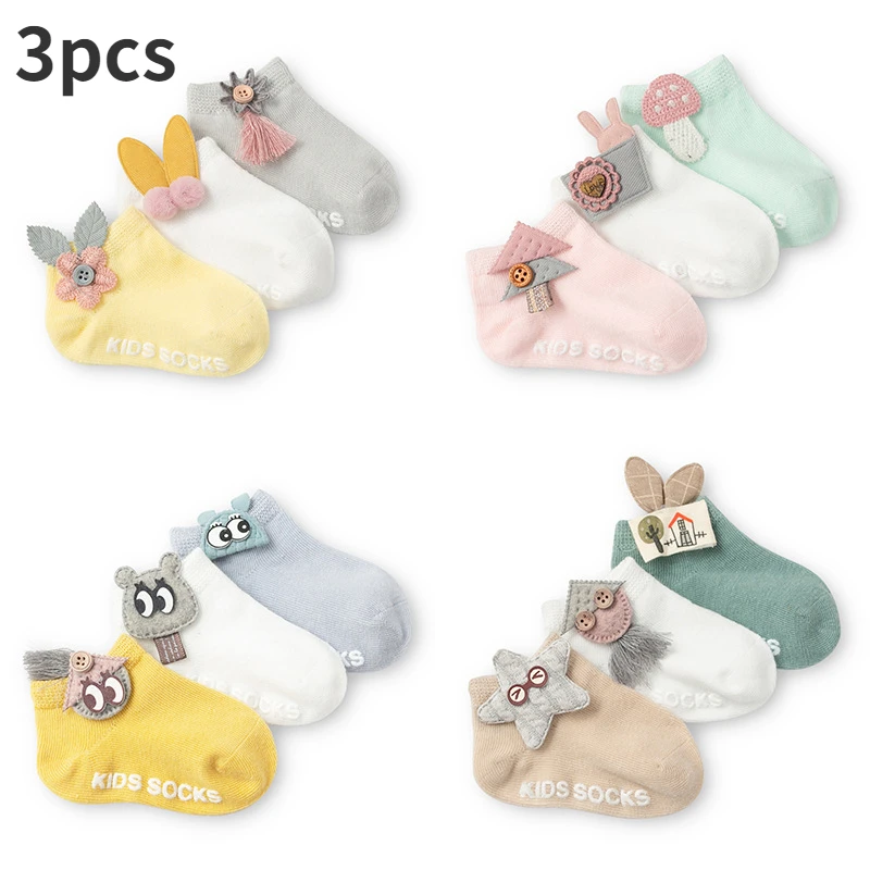 

3 пары/комплект, Детские хлопковые носки
