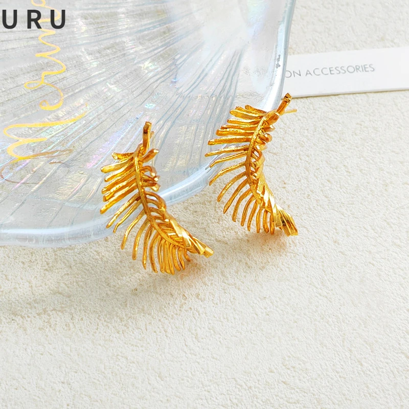 

Fashion Jewelry Geometric Metal Drop Earrings 2022 New Trend High Quality Brass Golden Plated Women Earrings Dropshipping
