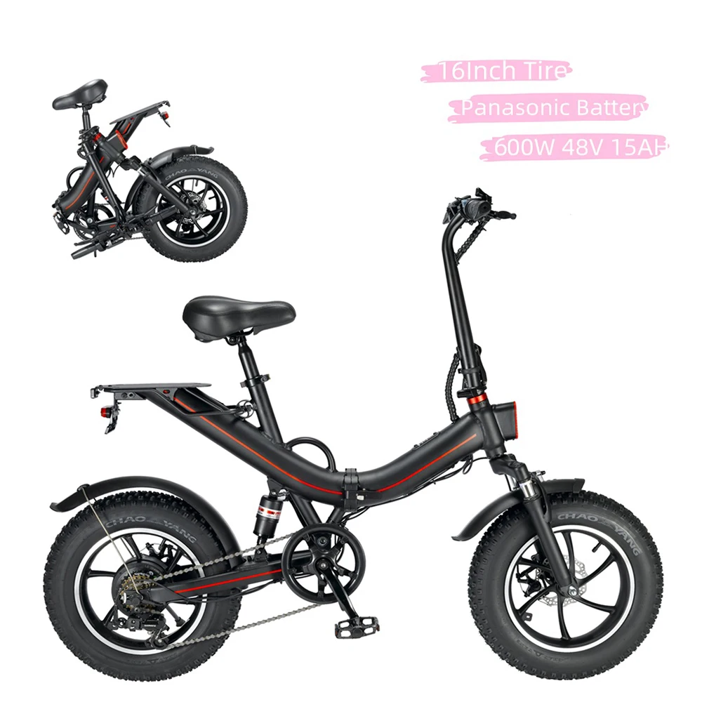 

CAMORO EU Warehouse V6 600W 48V 15AH 16Inch Fat Tire E Bike Mountain Electric Bicycle Full Suspension E-bikes Citycoco