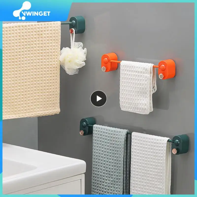 

Punch-free Towel Rack Wall Hanging Bathroom Towel Holder Single Rod Rack Toilet Toilet Storage Rack Home Organizer
