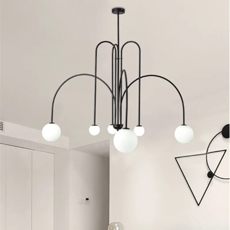 Блеск скандинавский черный и золотой для гостиной ресторана кабинета кафе