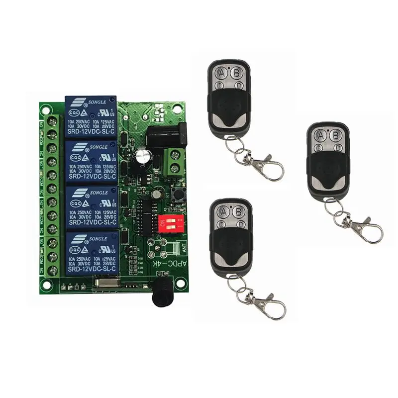 Беспроводной переключатель с дистанционным управлением 4-канальный приемник