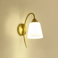 decorative nordic gold led bedside wall lamps modern glass wall lightsfor bedroom living room bathroom loft home decor