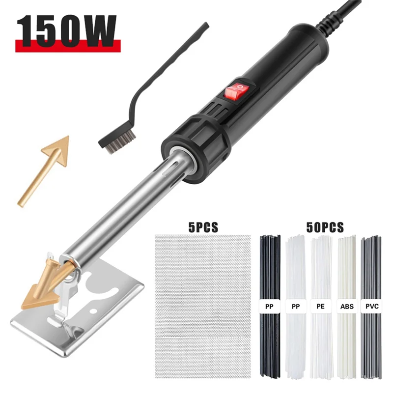 Фото ABJT-150W пластиковый сварочный комплект, паяльник, сварочный инструмент для ремонта для DIY, автомобильный бампер, каяк, каноэ, набор инструментов для сварки №2