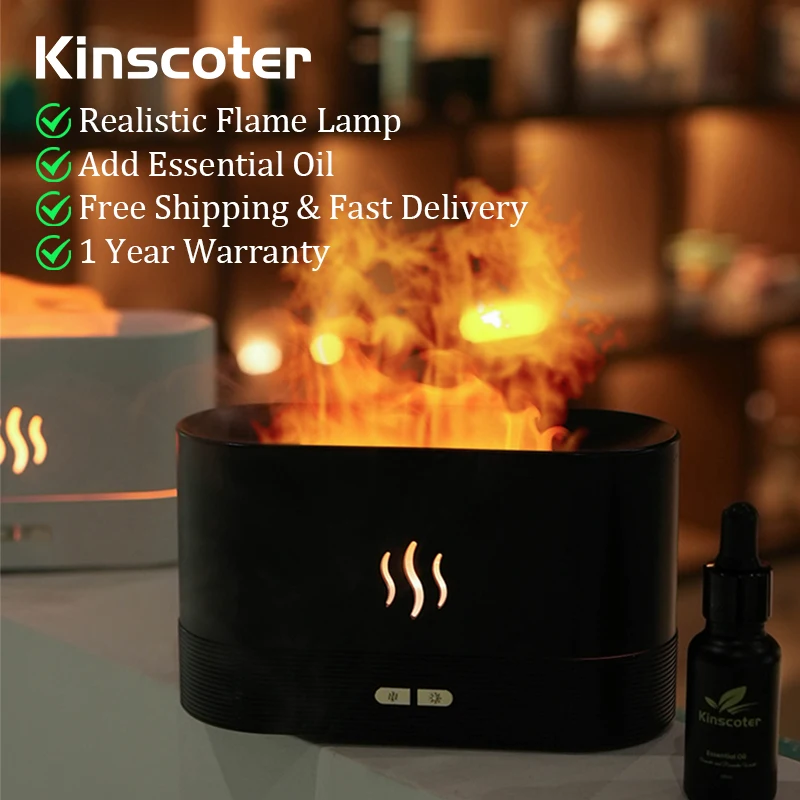 

2023 Popular Flame Humidifier Aromatherapy Essential Oil Aroma Diffuser Scent Sprayer For Home Bedroom Gift Yoga Spa