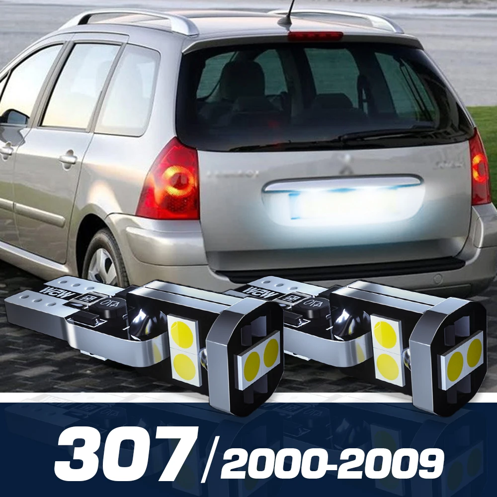 

2pcs LED License Plate Light Canbus Accessories For Peugeot 307 CC SW 2000 2001 2002 2003 2004 2005 2006 2007 2008 2009