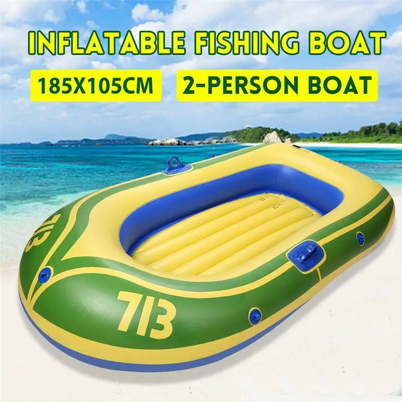 

Portable Rubber Boat Folding Kayak For Adults Multi-Functional 2 Person Rafting And Fishing Boat For Lakes And Rivers Inflatable