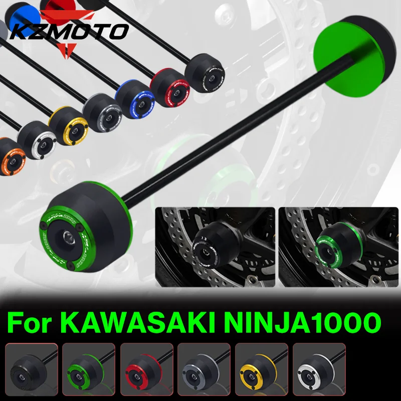 

For Kawasaki Ninja1000 NINJA 1000 2011-2021 2020 Motorcycle Accessories Front & Rear Axle Fork Crash Sliders Wheel Protection