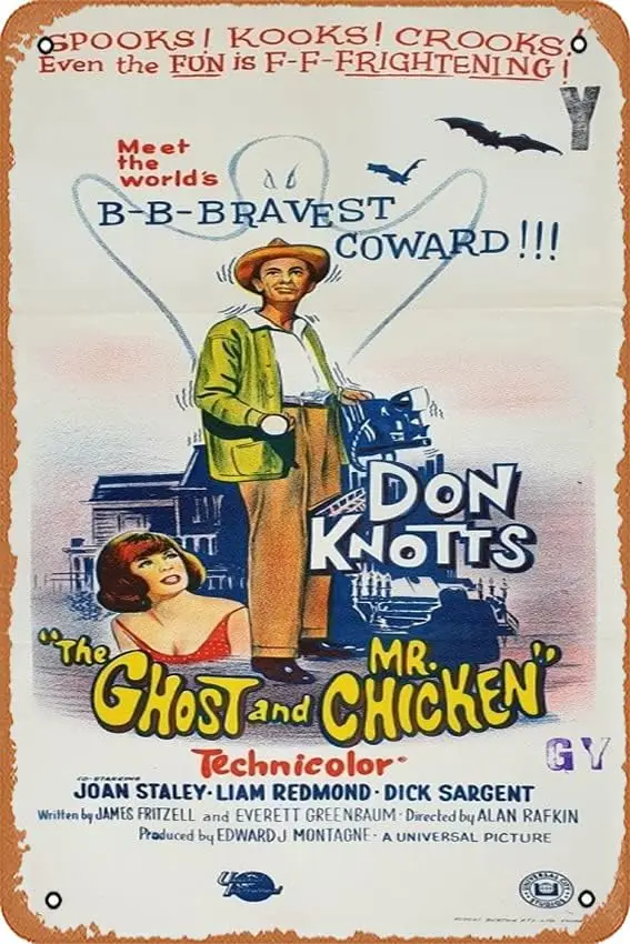 Zuhhgii Ghost And Mr. Chicken винтажный постер фильма 1966 года жестяная вывеска ретро