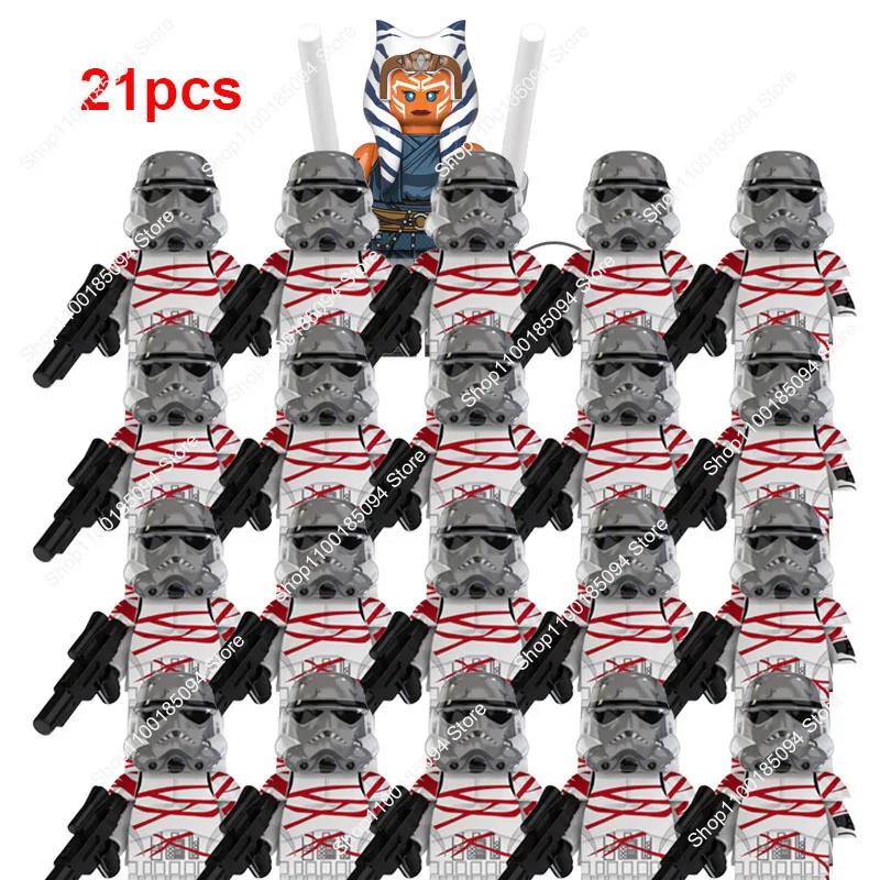 

Hot Toys 21Pcs 501st Legion Troopers Clone Guard Thrawn Building Blocks Commander Rex Bly Ahsoka Stone Action Figures Wars Toys