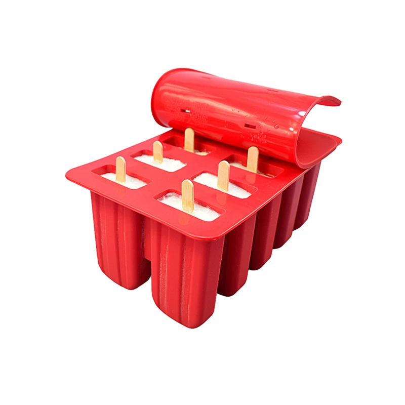 

4/10 Cavity Ice Cream Silicone Mold for Baking Ice Cube Maker Freezer Desserts Tray DIY Homemade Popsicle Mould Kitchen Tools