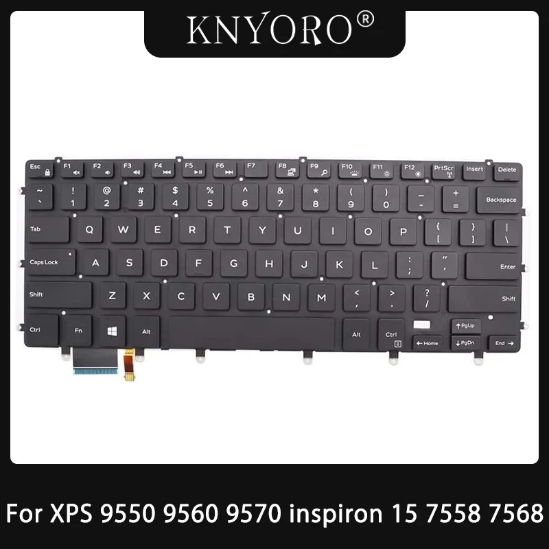 Notebook US Backlit Keyboard Replacement For Dell XPS 9550 9560 9570 Inspiron 15 7558 7568 Precision 5510 M5510 5520 5530