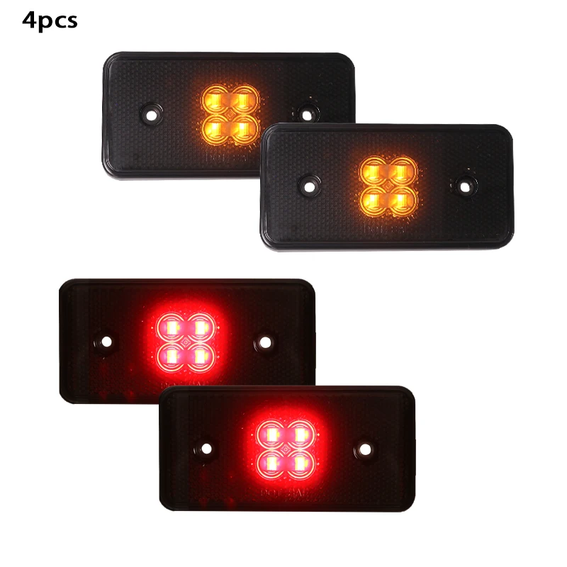 Для Mercedes-Benz W463 G-Class G500 G550 G55 G63 AMG 2002-2014 Передний янтарный задний красный светодиодный боковой габаритный бампер, повторитель света, лампа