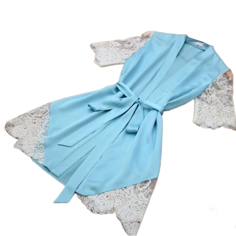 

Женская кружевная ночная сорочка с коротким рукавом и цветочным принтом