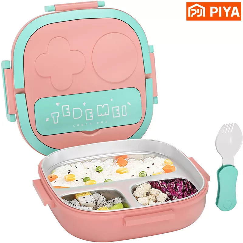 Insulated Lunch Box For Kids Toddler Girls Metal Portion Sec