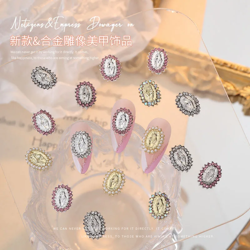 

10 шт., подвески для ногтей в виде Будды