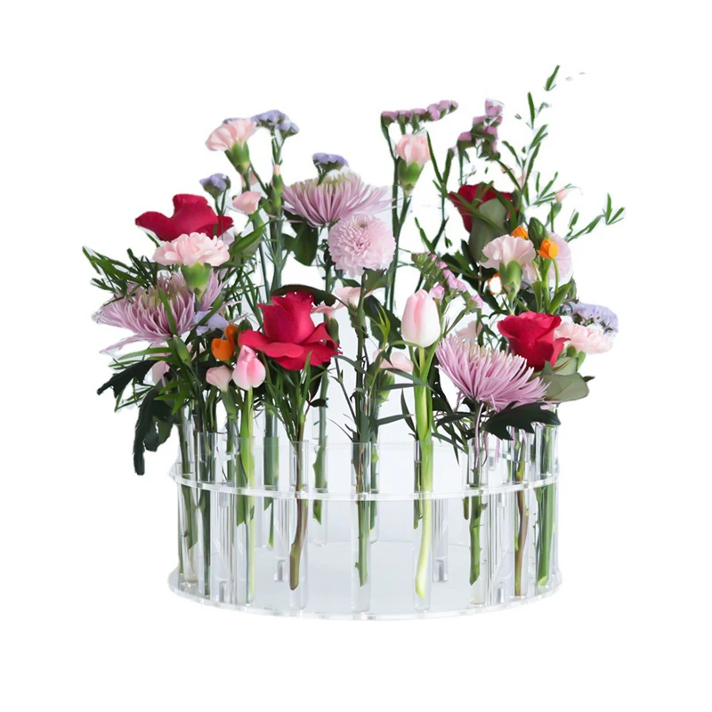 

Acrylic Cake Display Board Round Cake Edge Smoother Scraper Tray DIY Refillable Flowers Board Base Clear Cake Stand Tools Decor