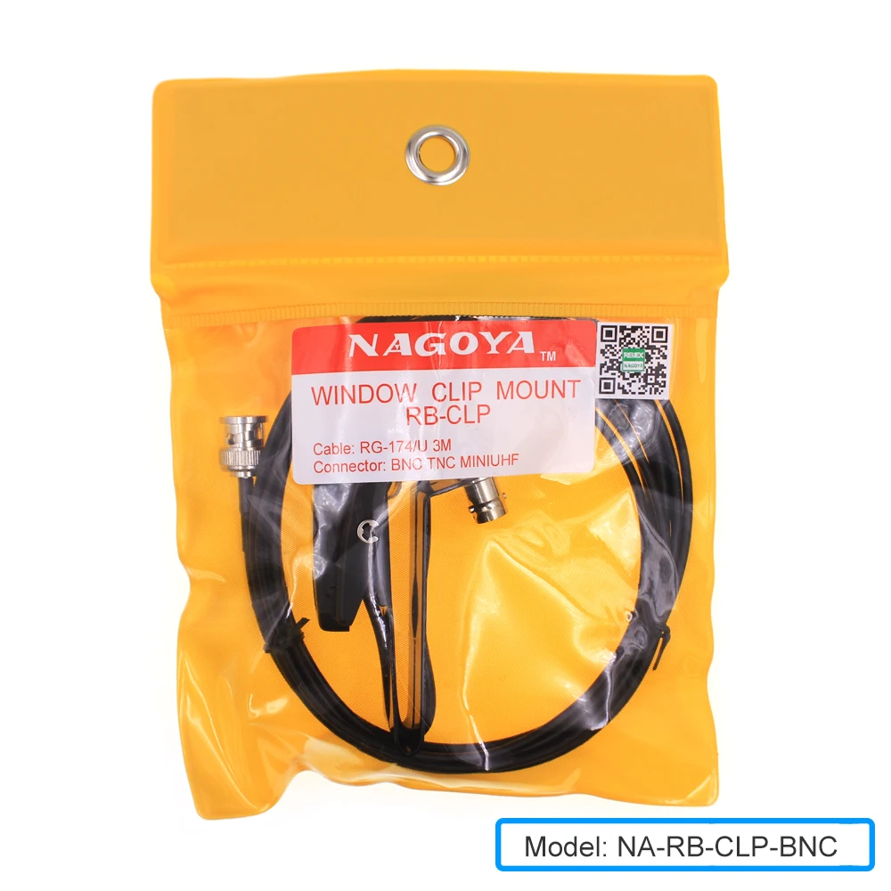 

Original Nagoya 3M RG-174U Cable Window Clip Mount Antenna Mounting Bracket RB-CLP BNC Mount Handheld Radios BaoFeng PuXing TYT
