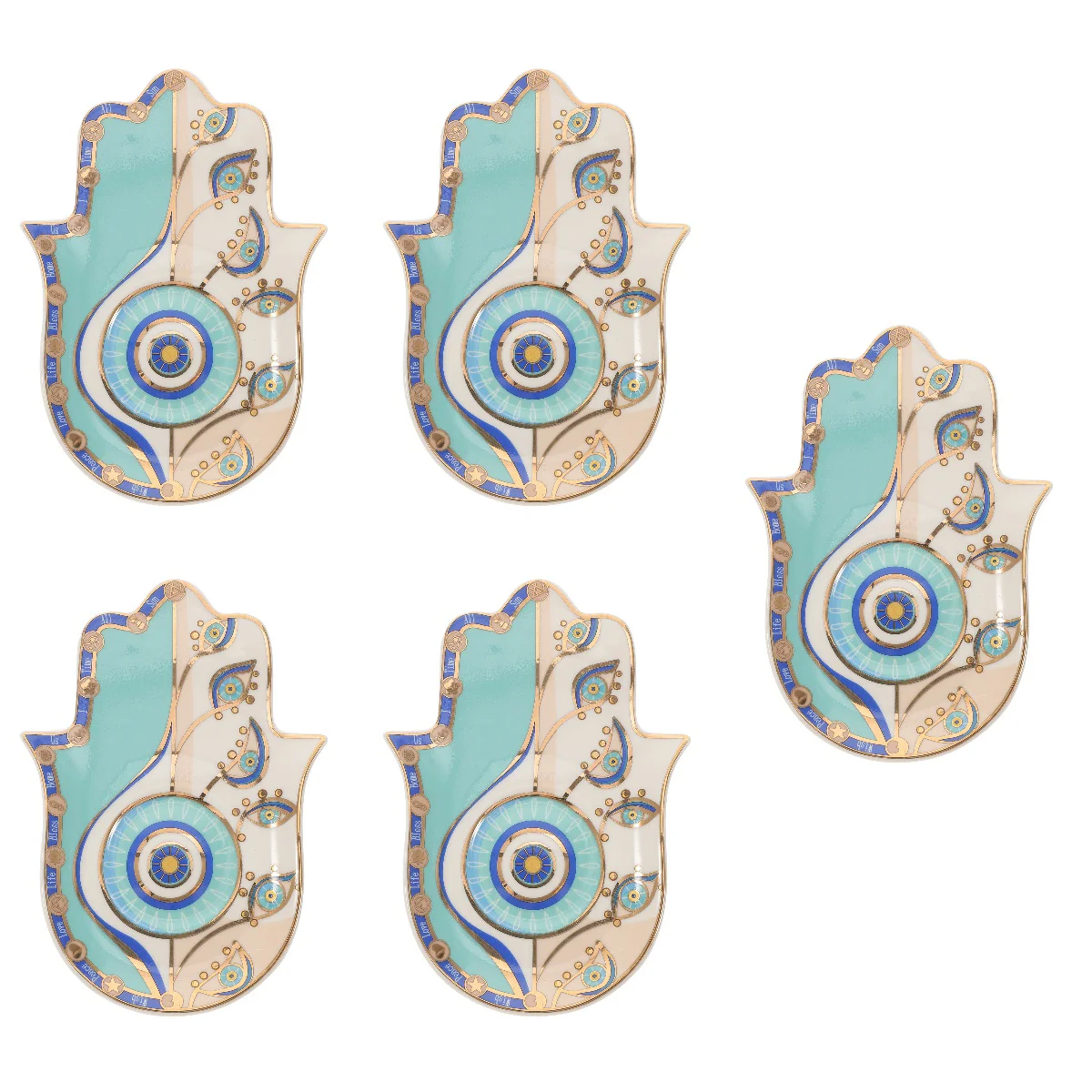 

5x Tabletop Entryway Evil Eye Ceramic Jewelry Finishing Organizer Trinket Dish Storage Tray Trinket Tray Jewelry Tray