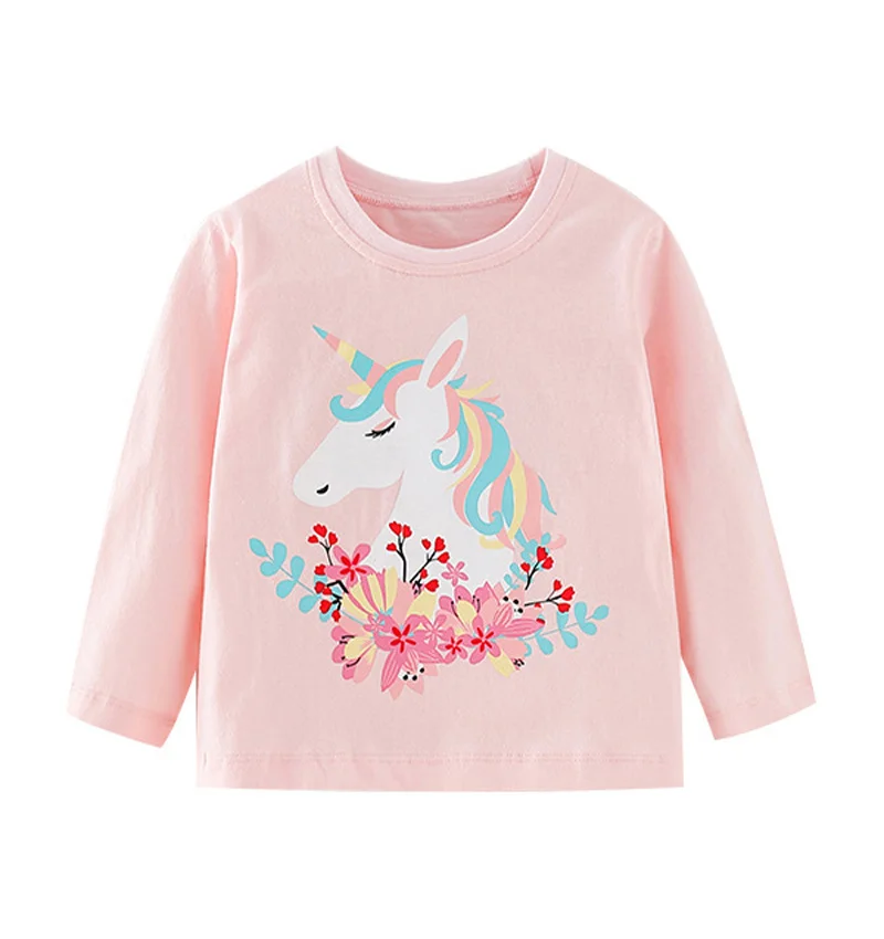 Футболка с длинным рукавом для девочек 2-7 лет |