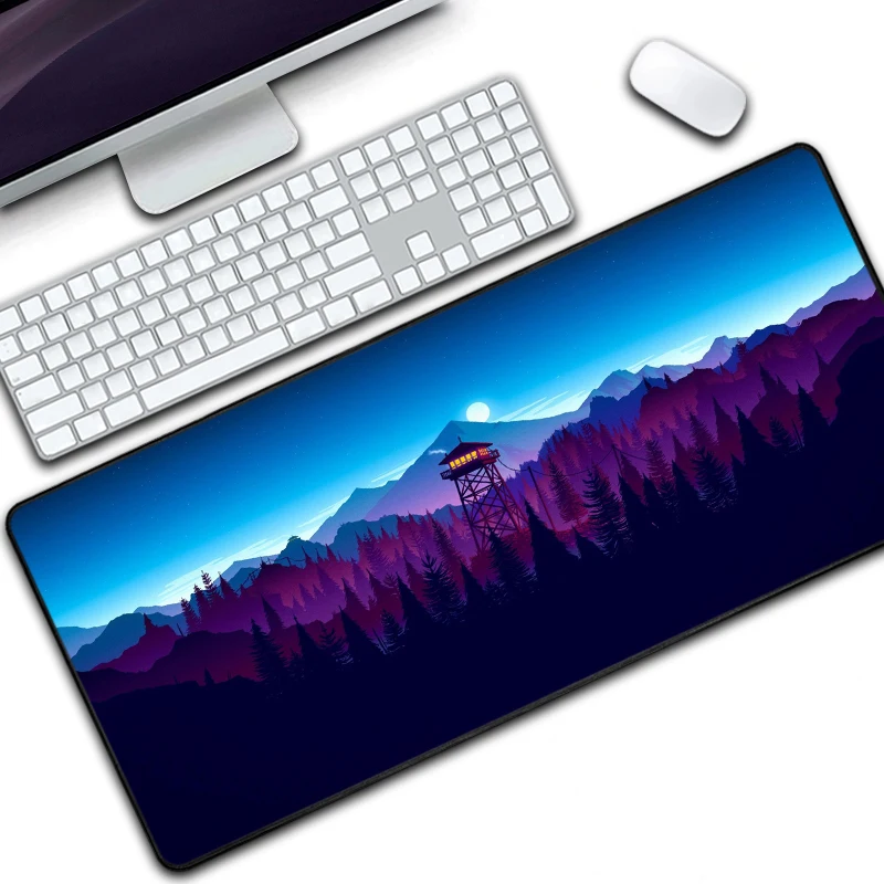 

Игровой коврик для мыши Deep Forest Firewatch, геймерский коврик для ноутбука, большая клавиатура 70x30 см, с фиксирующим краем, коврик для Cs Go LOL