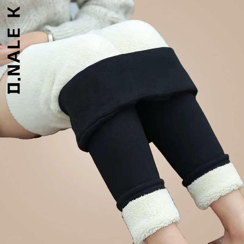 

Женские зимние утепленные леггинсы D.Nale K с высокой талией, удобные теплые флисовые брюки, женские теплые леггинсы, модные женские леггинсы
