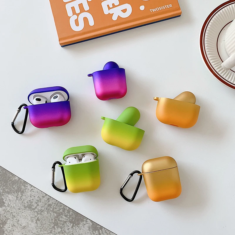 

Gradient Colorful 2021 AirPods 3 Case Apple AirPods 2 Case Cover AirPods Pro Case IPhone Earphone Accessories Air Pod Case
