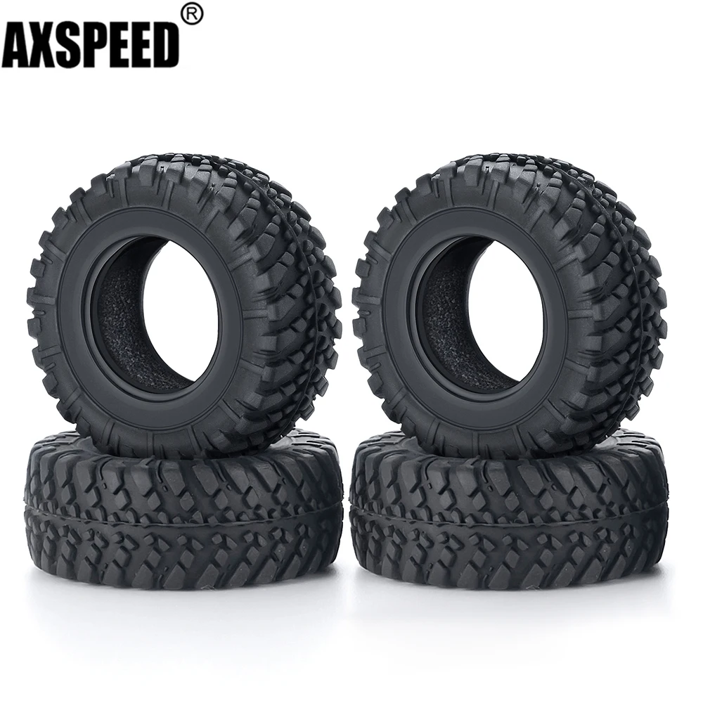 

AXSPEED 4PCS Soft Rubber Wheel Tires 38x15mm Tyres for 1/18 Kyosho MINI-Z 4x4 Jimny RC Crawler Car Upgrade Parts