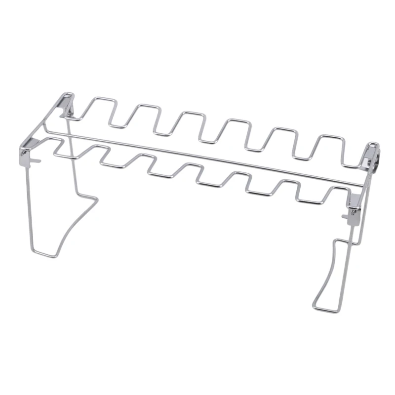 

Chicken Wing Leg Rack Grill Holder Stainless Steel Rack With Drip Pan For Bbq Multifunctional Chicken Leg Oven Grill Rack